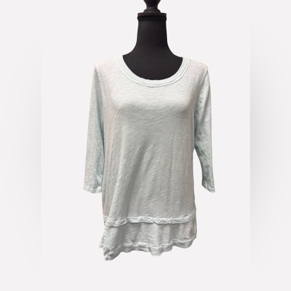 Good Luck Tee Sky Blue Women's Long Sleeve Top Size M